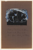 Title: Thunderbolt's rock | Date: 1989 | Technique: linocut, printed in black ink, from one block; hand-coloured