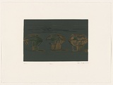 Artist: b'Clement, Isobel.' | Title: b'Present' | Date: 1996, 23 August | Technique: b'linocut, printed in colour, from four blocks'