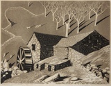 Artist: Thorpe, Lesbia. | Title: The old water wheel, Wales.