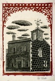 Artist: OGILVIE, Helen | Title: The old Weather Bureau. | Date: c.1960 | Technique: wood-engraving and linocut, printed in colour, from multiple blocks