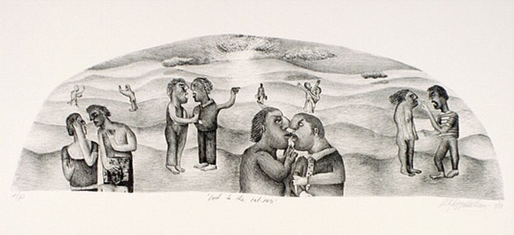 Artist: b'Doggett-Williams, Phillip.' | Title: b'Back to the rat-race.' | Date: 1989 | Technique: b'lithograph, printed in black ink, from one stone' Artist: b'Doggett-Williams, Phillip.' | Title: b'Back to the rat-race.' | Date: 1989 | Technique: b'lithograph, printed in black ink, from one stone'