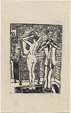 Artist: Larter, Richard. | Title: Woman and man (one of 2): from the Age of reason | Date: c.1958 | Technique: linocut, printed in black ink, from one block