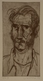 Artist: Lincoln, Kevin. | Title: not titled [Stephen May] | Date: 1999, October | Technique: etching, printed in black ink, from one plate