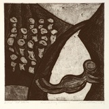 Artist: STAFFIERI, Mara | Title: Travelling circus | Date: 1993 | Technique: etching, printed in black ink, from one plate