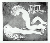Artist: BOYD, Arthur | Title: Myrrhine and Kinesias. Variant of no. 16. | Date: (1970) | Technique: etching and aquatint, printed in black ink, from one plate | Copyright: Reproduced with permission of Bundanon Trust