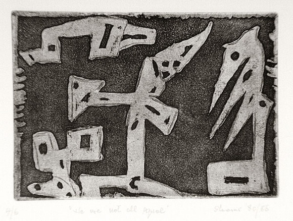 Artist: b'Shearer, Mitzi.' | Title: b'We are not all equal' | Date: 1980-86
