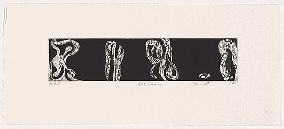 Artist: b'Peart, John.' | Title: b'Void games' | Date: 2004 | Technique: b'etching, sugar-lift, aquatint and open-bite, printed in black ink, from one plate' Artist: b'Peart, John.' | Title: b'Void games' | Date: 2004 | Technique: b'etching, sugar-lift, aquatint and open-bite, printed in black ink, from one plate'