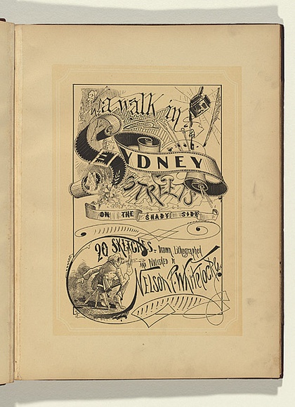 Artist: b'Whitelocke, Nelson P.' | Title: b'Title page.' | Date: 1885 | Technique: b'lithograph, printed in colour, from two stones' Artist: b'Whitelocke, Nelson P.' | Title: b'Title page.' | Date: 1885 | Technique: b'lithograph, printed in colour, from two stones'