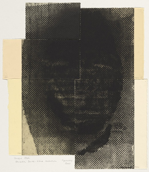Artist: b'Ky, Marine.' | Title: b'Name unknown' | Date: 2000 | Technique: b'etching and aquatint, printed in black ink, from four plates' Artist: b'Ky, Marine.' | Title: b'Name unknown' | Date: 2000 | Technique: b'etching and aquatint, printed in black ink, from four plates'