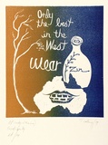 Artist: b'COLEING, Tony' | Title: b'Zen.' | Date: 1979 | Technique: b'linocut, printed in colour, from one block'