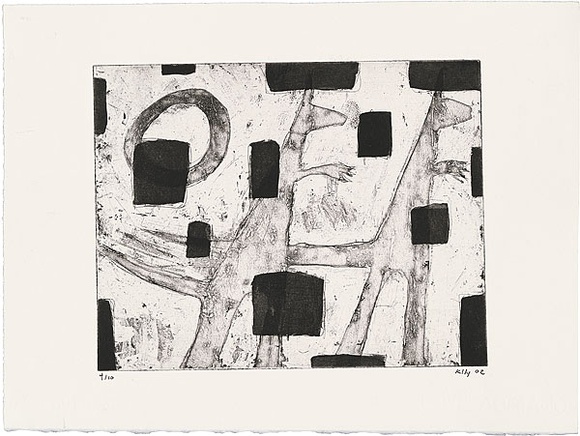 Artist: b'Kelly, John.' | Title: b'Shadows' | Date: 2002 | Technique: b'etching and aquatint, printed in black ink, from one plate' | Copyright: b'\xc2\xa9 John Kelly. Licensed by VISCOPY, Australia.' Artist: b'Kelly, John.' | Title: b'Shadows' | Date: 2002 | Technique: b'etching and aquatint, printed in black ink, from one plate' | Copyright: b'\xc2\xa9 John Kelly. Licensed by VISCOPY, Australia.'