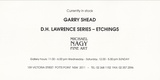 Garry Shead: D.H. Lawrence series - etchings. Currently in stock.