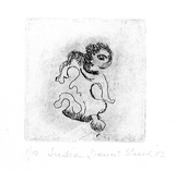 Artist: SHEARER, Mitzi | Title: Indian dancer | Date: 1982 | Technique: etching, printed in black ink, from one plate