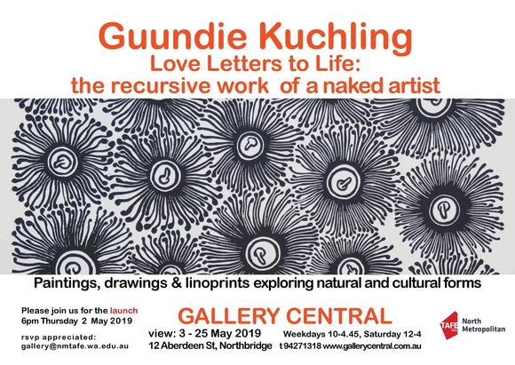Guundie Kuchling. Love letters to life: the reclusive work of a naked artist. Paintings drawings and linoprints exploring natural and cultural themes.