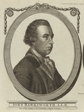 Title: bJohn Hawksworth L.L.D. One of the Editors of 'Cook's First Voyage' | Date: c.1784 | Technique: b'engraving, printed in black ink, from one plate'