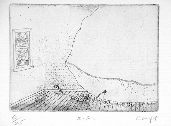 Artist: b'Croft, Christopher.' | Title: bZeppelin's Follies. | Date: 1976 | Technique: b'etching, printed in black ink, from one plate' | Copyright: b'\xc2\xa9 Christopher Croft. Licensed by VISCOPY, Australia, 2007.' Artist: b'Croft, Christopher.' | Title: bZeppelin's Follies. | Date: 1976 | Technique: b'etching, printed in black ink, from one plate' | Copyright: b'\xc2\xa9 Christopher Croft. Licensed by VISCOPY, Australia, 2007.'