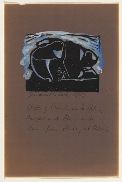 Title: bThunderbolt's rock | Date: 1989 | Technique: b'linocut, printed in black ink, from one block; hand-coloured'