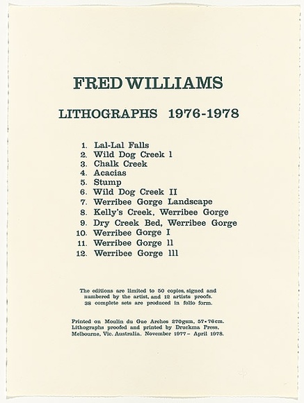Title: b'Titlepage: Lithographs 1976-1978.' | Date: 1977-78 | Technique: b'lithograph'