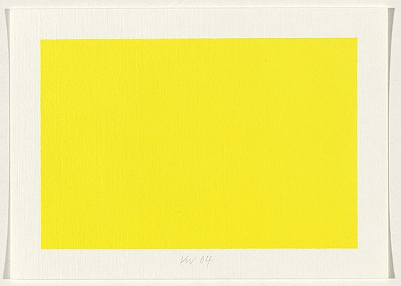 Artist: Wiebke, Karl. | Title: not titled [yellow] | Date: 2004 | Technique: screenprint, printed in acrylic paint, from one stencil