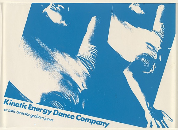 Artist: b'UNKNOWN' | Title: b'Kinetic Energy Dance Company' | Date: 1981 | Technique: b'screenprint, printed in blue ink, from one stencil'