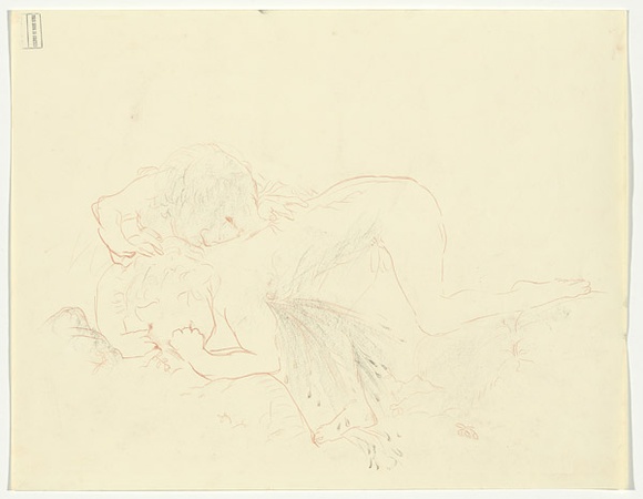 Artist: b'BOYD, Arthur' | Title: b'Two figures.' | Date: 1960-70 | Technique: b'transfer drawing' | Copyright: b'Reproduced with permission of Bundanon Trust' Artist: b'BOYD, Arthur' | Title: b'Two figures.' | Date: 1960-70 | Technique: b'transfer drawing' | Copyright: b'Reproduced with permission of Bundanon Trust'