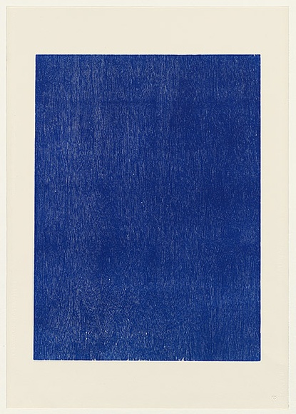 Artist: b'Nixon, John.' | Title: b'Self-portrait I (Non-objective composition)' | Date: 1988 | Technique: b'woodcut, printed in purple ink, from one plywood block' Artist: b'Nixon, John.' | Title: b'Self-portrait I (Non-objective composition)' | Date: 1988 | Technique: b'woodcut, printed in purple ink, from one plywood block'