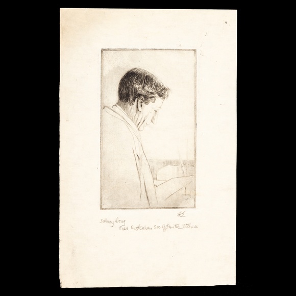 Artist: Emanuel, Frank. | Title: Sidney Long President of the Australian Society of Painter Etchers. | Date: 1930s (about)