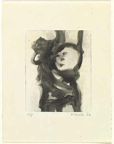 Title: b'not titled [monoprint]' | Date: 1964 | Technique: b'monoprint, printed in black ink, from one plate'