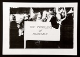 Artist: VARIOUS (STUDENTS OF SYDNEY COLLEGE OF THE ARTS) | Title: The problems of marriage. | Date: (1985) | Technique: photocopy