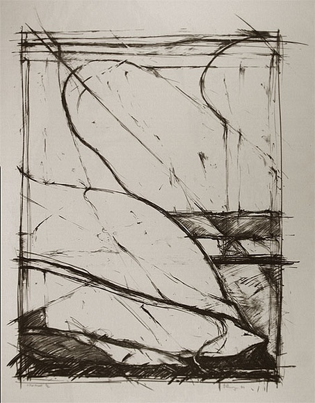 Artist: b'Burgess, John.' | Title: b'not titled (black lines)' | Date: 1989 | Technique: b'lithograph, printed in black ink, from one stone' Artist: b'Burgess, John.' | Title: b'not titled (black lines)' | Date: 1989 | Technique: b'lithograph, printed in black ink, from one stone'