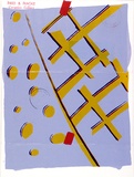 Artist: Palmer, Gardenia. | Title: Exhibition invitation: Ceramics by Gardenia Palmer, Fired and Fragile Gallery, Hobart 1983 | Technique: screenprint, printed in colour, from multiple stencils