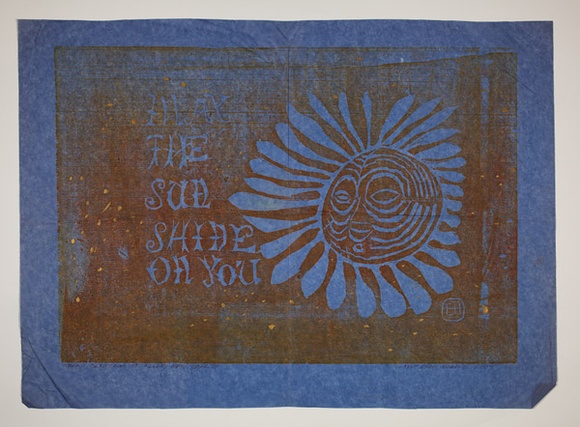Artist: b'Haxton, Elaine' | Title: b'Greeting card: Christmas and New Year' | Date: 1970-71 | Technique: b'linocut' Artist: b'Haxton, Elaine' | Title: b'Greeting card: Christmas and New Year' | Date: 1970-71 | Technique: b'linocut'