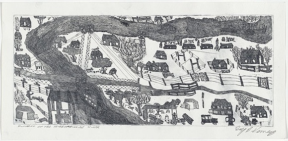 Artist: b'Kennedy, Roy.' | Title: b'Movement on the Murrumbidgee River' | Date: 2003 | Technique: b'etching, printed in black ink, from one plate' Artist: b'Kennedy, Roy.' | Title: b'Movement on the Murrumbidgee River' | Date: 2003 | Technique: b'etching, printed in black ink, from one plate'