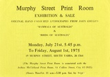 Title: bInvitation | Exhibition & sale, Original ... lithographs from John Gould's Mammals of Australia & Birds of Australia. Melbourne: Murphy Street Print Room, 21 July - 1 August 1975. | Date: 1975