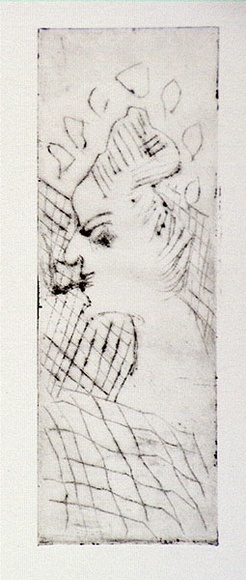 Artist: b'Shearer, Mitzi.' | Title: b'Emancipated' | Date: 1980 | Technique: b'etching, printed in black ink, from one plate' Artist: b'Shearer, Mitzi.' | Title: b'Emancipated' | Date: 1980 | Technique: b'etching, printed in black ink, from one plate'