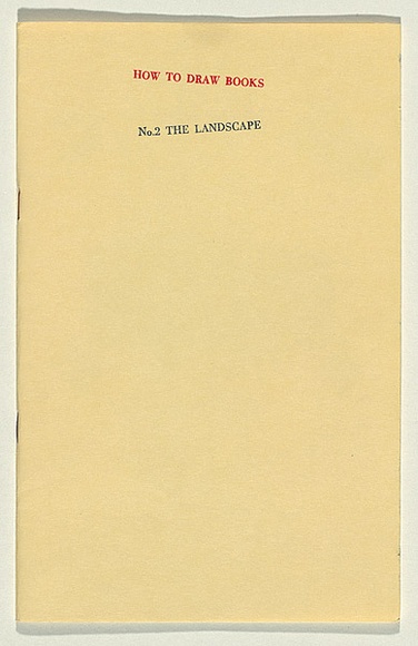 Title: b'How to draw books No. 2- The landscape' | Date: 1978 | Technique: b'offset-lithographs, printed in colour; hand-stamped' Title: b'How to draw books No. 2- The landscape' | Date: 1978 | Technique: b'offset-lithographs, printed in colour; hand-stamped'