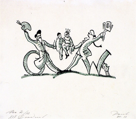 Artist: b'Haefliger, Paul.' | Title: b'Illustration for Oscar Wilde tale' | Date: 1931-33 | Technique: b'woodcut, printed in colour, from two block' Artist: b'Haefliger, Paul.' | Title: b'Illustration for Oscar Wilde tale' | Date: 1931-33 | Technique: b'woodcut, printed in colour, from two block'