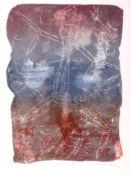 Artist: b'King, Grahame.' | Title: b'Arnham Land I' | Date: 1984 | Technique: b'lithograph, printed in colour, from three stones [or plates]'