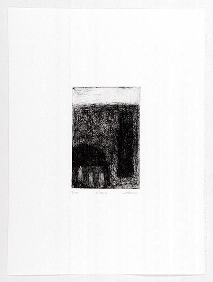 Artist: b'Tabacco, Wilma.' | Title: b'Belaqua.' | Date: 1988 | Technique: b'etching, printed in black ink, from one plate' | Copyright: b'\xc2\xa9 Wilma Tabacco.' Artist: b'Tabacco, Wilma.' | Title: b'Belaqua.' | Date: 1988 | Technique: b'etching, printed in black ink, from one plate' | Copyright: b'\xc2\xa9 Wilma Tabacco.'