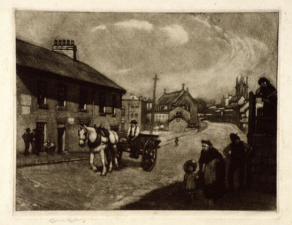 Artist: b'LINDSAY, Lionel' | Title: b'Old Gloucester Street, The Rocks, Sydney' | Date: 1911 | Technique: b'mezzotint and etching, printed in brown ink, from one plate' | Copyright: b'Courtesy of the National Library of Australia' Artist: b'LINDSAY, Lionel' | Title: b'Old Gloucester Street, The Rocks, Sydney' | Date: 1911 | Technique: b'mezzotint and etching, printed in brown ink, from one plate' | Copyright: b'Courtesy of the National Library of Australia'