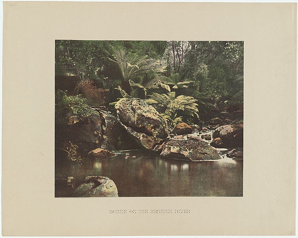 Artist: b'Phillip-Stephan Photo-Litho. and Typographic Process Co. Ltd.' | Title: b'Scene on the Erskine River' | Date: c.1887 | Technique: b'Lithograph, printed in colour, from one photographic and multiple hand-drawn stones' Artist: b'Phillip-Stephan Photo-Litho. and Typographic Process Co. Ltd.' | Title: b'Scene on the Erskine River' | Date: c.1887 | Technique: b'Lithograph, printed in colour, from one photographic and multiple hand-drawn stones'