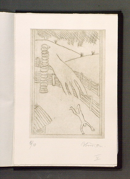 Artist: b'Simon, Bruno.' | Title: b'Tatura dreams IV.' | Date: 1941-87 | Technique: b'photo-etching, printed in brown ink, with plate-tone, from one zinc plate' Artist: b'Simon, Bruno.' | Title: b'Tatura dreams IV.' | Date: 1941-87 | Technique: b'photo-etching, printed in brown ink, with plate-tone, from one zinc plate'