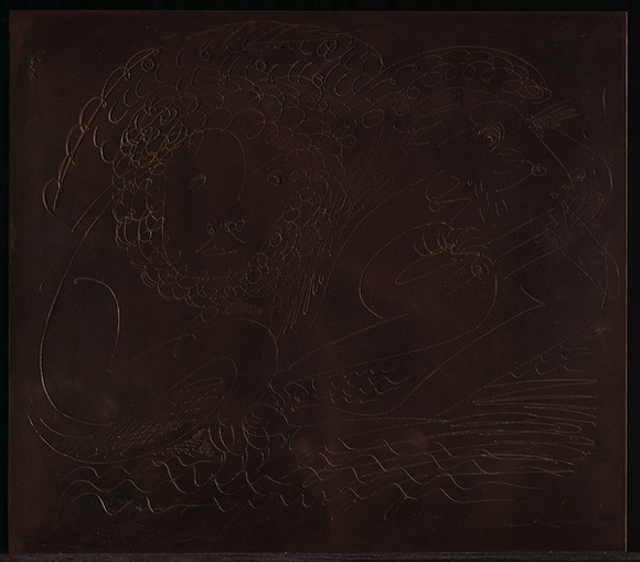 Artist: b'BOYD, Arthur' | Title: b'Plate 82: Nebuchadnezzar with seated lion.' | Date: (1968-69) | Technique: b'etched plate' | Copyright: b'This work appears on screen courtesy of Bundanon Trust' Artist: b'BOYD, Arthur' | Title: b'Plate 82: Nebuchadnezzar with seated lion.' | Date: (1968-69) | Technique: b'etched plate' | Copyright: b'This work appears on screen courtesy of Bundanon Trust'