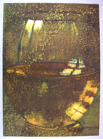 Artist: b'Maguire, Tim.' | Title: b'Glass I' | Date: 1997 | Technique: b'lithograph, printed in colour, from multiple stones' | Copyright: b'\xc2\xa9 Tim Maguire' Artist: b'Maguire, Tim.' | Title: b'Glass I' | Date: 1997 | Technique: b'lithograph, printed in colour, from multiple stones' | Copyright: b'\xc2\xa9 Tim Maguire'