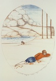Artist: b'SHARK LeWITT, Vivienne' | Title: b'Doux pays' | Date: 1986 | Technique: b'lithograph, printed in colour, from three stones'