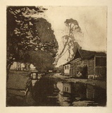 Artist: b'Long, Sydney.' | Title: b'Beddington Corner' | Date: 1922 | Technique: b'softground-etching and aquatint, printed in dark brown ink with plate-tone, from one plate' | Copyright: b'Reproduced with the kind permission of the Ophthalmic Research Institute of Australia'
