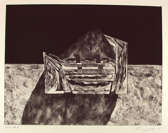 Artist: b'Lee, Graeme.' | Title: b'Untitled I' | Date: 1985 | Technique: b'etching, printed in black ink, from one plate' Artist: b'Lee, Graeme.' | Title: b'Untitled I' | Date: 1985 | Technique: b'etching, printed in black ink, from one plate'