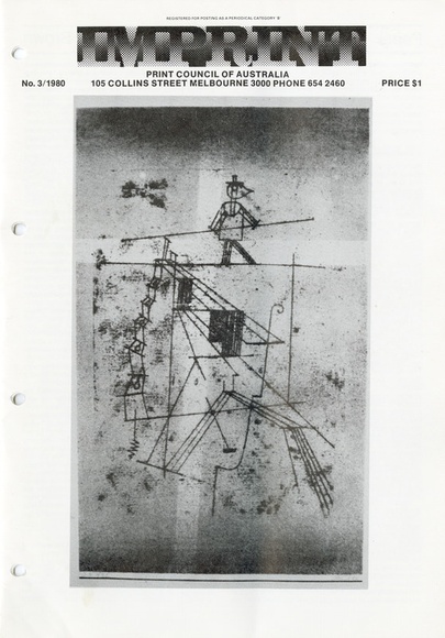 Artist: b'PRINT COUNCIL OF AUSTRALIA' | Title: b'Periodical | Imprint. Melbourne: Print Council of Australia, vol. 15, no. 3, 1980' | Date: 1980 Artist: b'PRINT COUNCIL OF AUSTRALIA' | Title: b'Periodical | Imprint. Melbourne: Print Council of Australia, vol. 15, no. 3, 1980' | Date: 1980