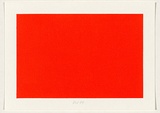 Title: not titled [fluro red-orange] | Date: 2004 | Technique: screenprint, printed in acrylic paint, from one stencil
