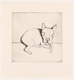 Title: b'Dog Vaucluse' | Date: 2006 | Technique: b'etching, printed in black ink with plate-tone, from one plate'